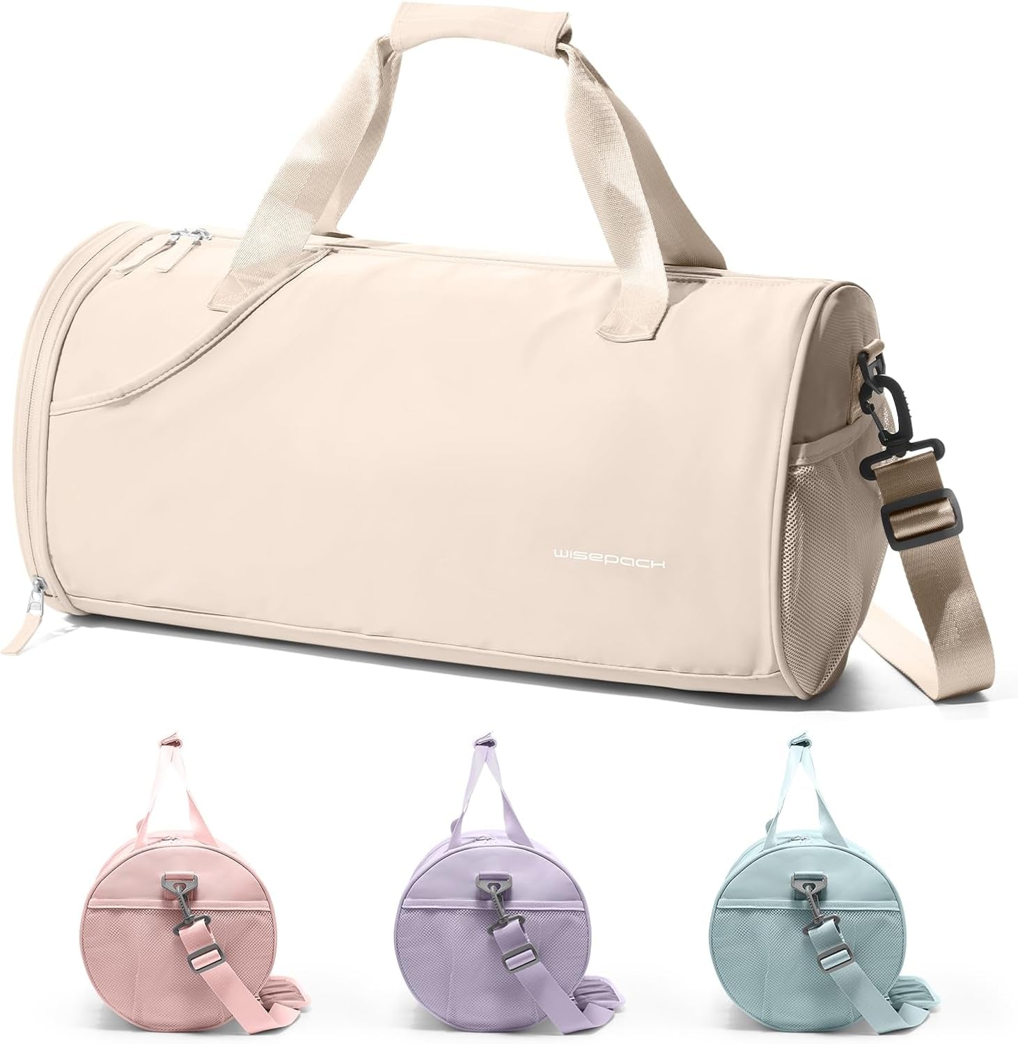 Chic Waterproof Mini Duffle Bag for Women - Ideal Small Gym Bag with Wet Pocket for Dance, Swimming, Yoga & Travel - Sleek Black Design