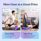 Transform Your Yoga Practice: Deep-Zen® 2-Pack Yoga Blocks Set with Wrist Support, Knee Pads, and Strap for Ultimate Comfort and Stability