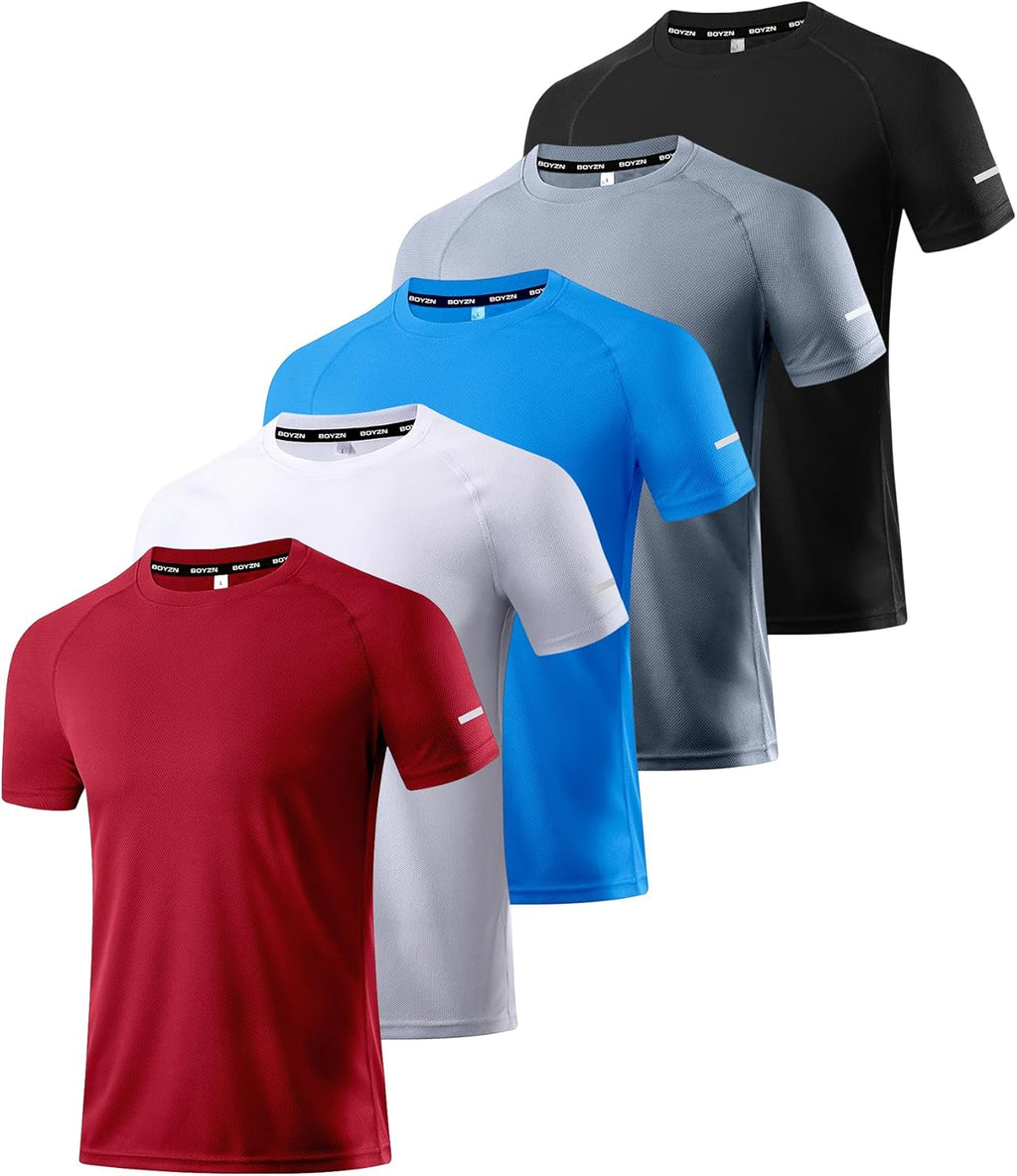 Men's Performance Workout Running Shirts - Moisture-Wicking Dry Fit Tees in Convenient 1, 3, 5, or 7 Packs