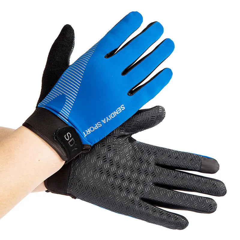 Ultimate Full Finger Cycling Gloves for Men & Women - Perfect for Touchscreen Use, Anti-Slip Grip, and Shock Absorption for All Outdoor Activities