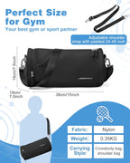 Chic Waterproof Mini Duffle Bag for Women - Ideal Small Gym Bag with Wet Pocket for Dance, Swimming, Yoga & Travel - Sleek Black Design