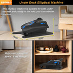 Revolutionize Your Fitness Routine with the Compact Electric Under Desk Elliptical Machine - Perfect for Seniors, Quiet, Portable, and Remote-Controlled with 12 Adjustable Speeds