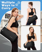 Chic Waterproof Mini Duffle Bag for Women - Ideal Small Gym Bag with Wet Pocket for Dance, Swimming, Yoga & Travel - Sleek Black Design