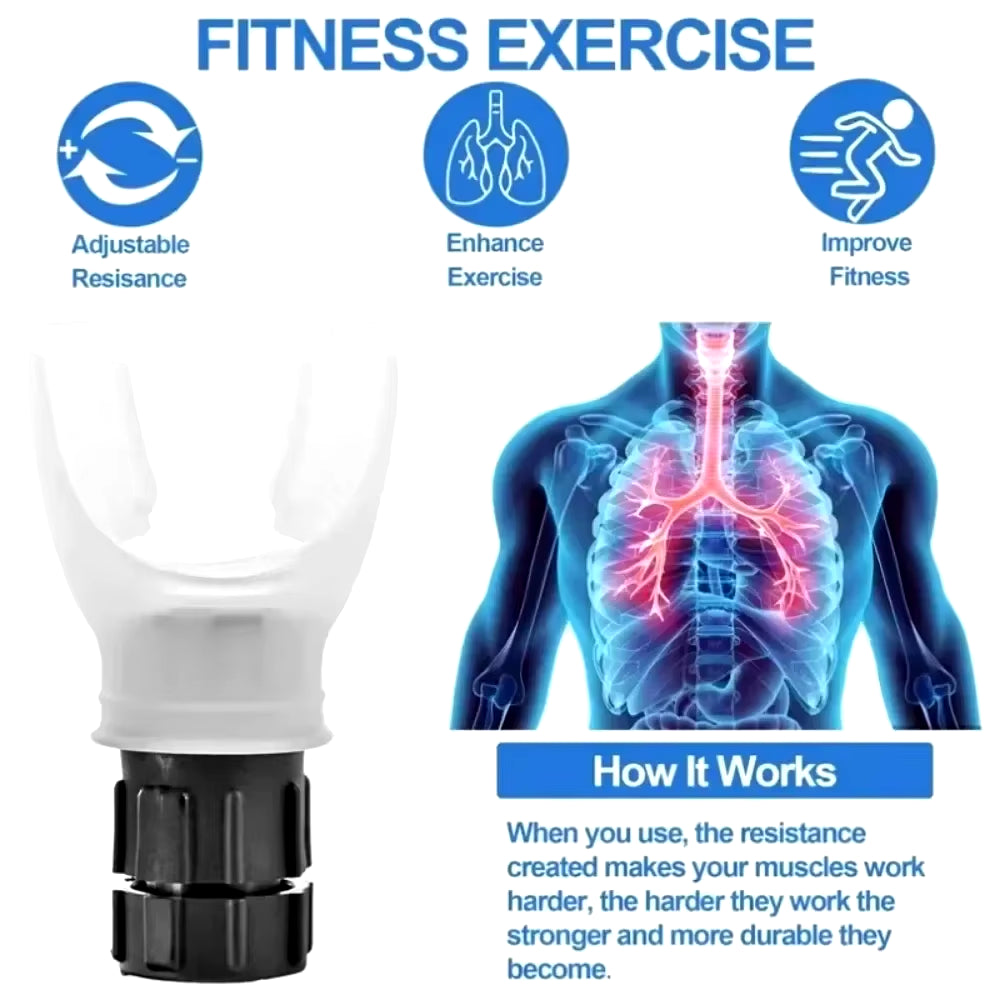 Elevate Your Endurance with the Portable Lung Fitness Exerciser - Customizable Resistance Breathing Device for Ultimate Cardio Training