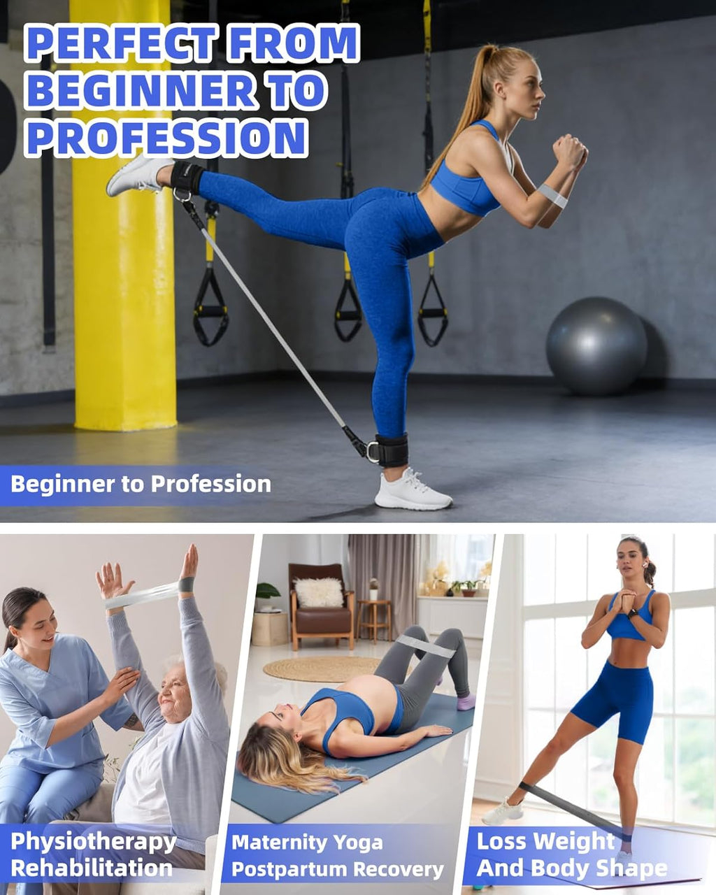 Transform Your Fitness Routine with the Ultimate Adjustable Resistance Bands Set – Perfect for All Levels and Workouts