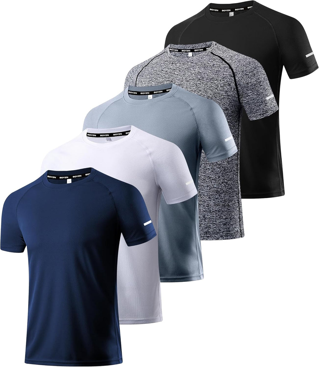 Men's Performance Workout Running Shirts - Moisture-Wicking Dry Fit Tees in Convenient 1, 3, 5, or 7 Packs