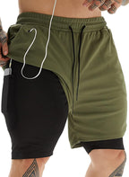 Elevate Your Workout with JWJ Men's 2-in-1 Lightweight 7-Inch Running Shorts Featuring Compression Liner - Ideal for Gym and Outdoor Adventures