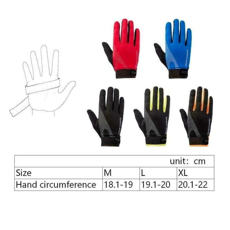 Ultimate Full Finger Cycling Gloves for Men & Women - Perfect for Touchscreen Use, Anti-Slip Grip, and Shock Absorption for All Outdoor Activities