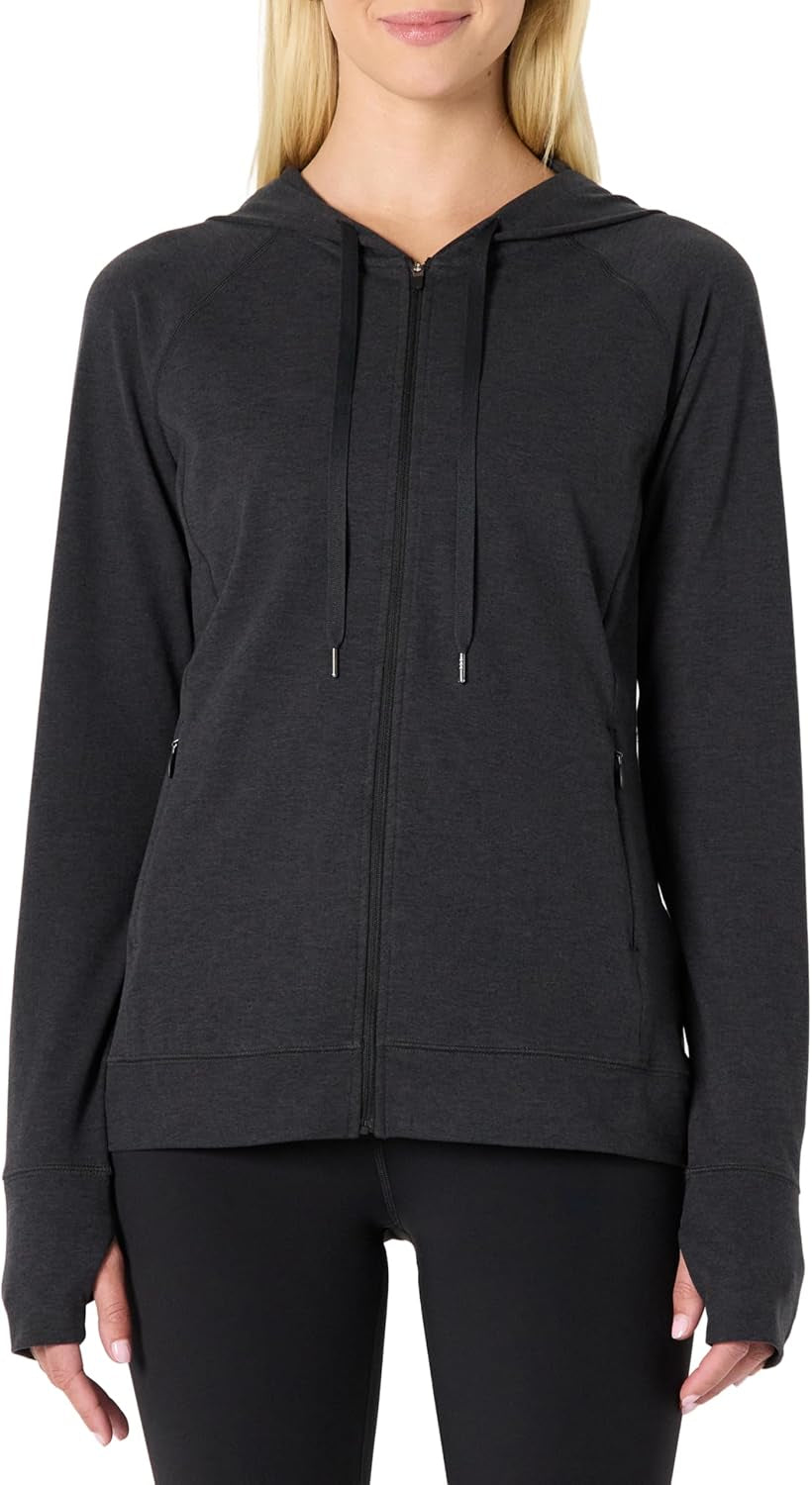Elevate Your Workout Wardrobe with Our Women's Lightweight Zip-Up Performance Hoodie - Ideal for Athleisure and Active Living