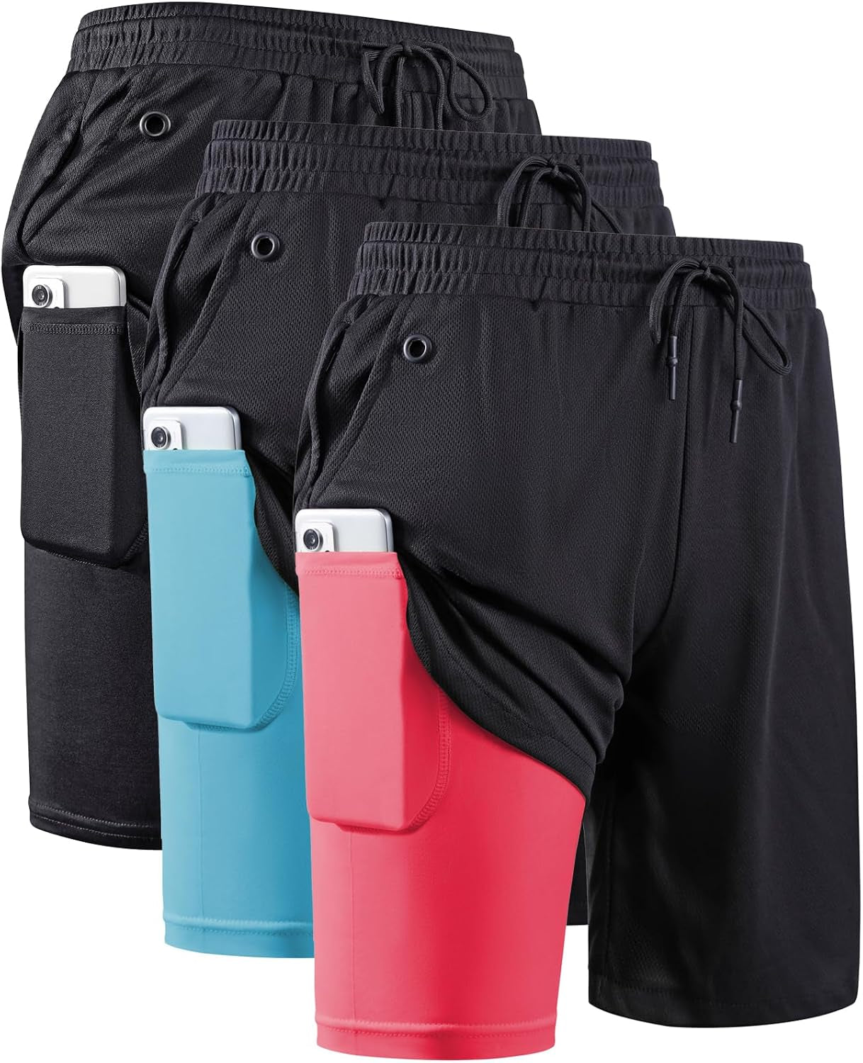 Elevate Your Workout with JWJ Men's 2-in-1 Lightweight 7-Inch Running Shorts Featuring Compression Liner - Ideal for Gym and Outdoor Adventures