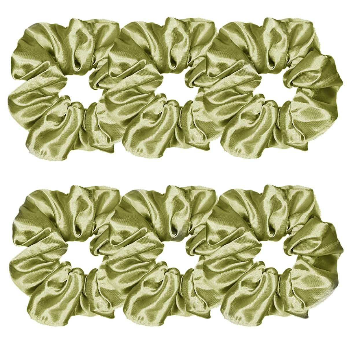 Indulge in Style with Luxurious 6 Pcs Satin Silk Hair Scrunchies - Soft, Stylish Hair Ties in Assorted Purple Shades for Women & Girls