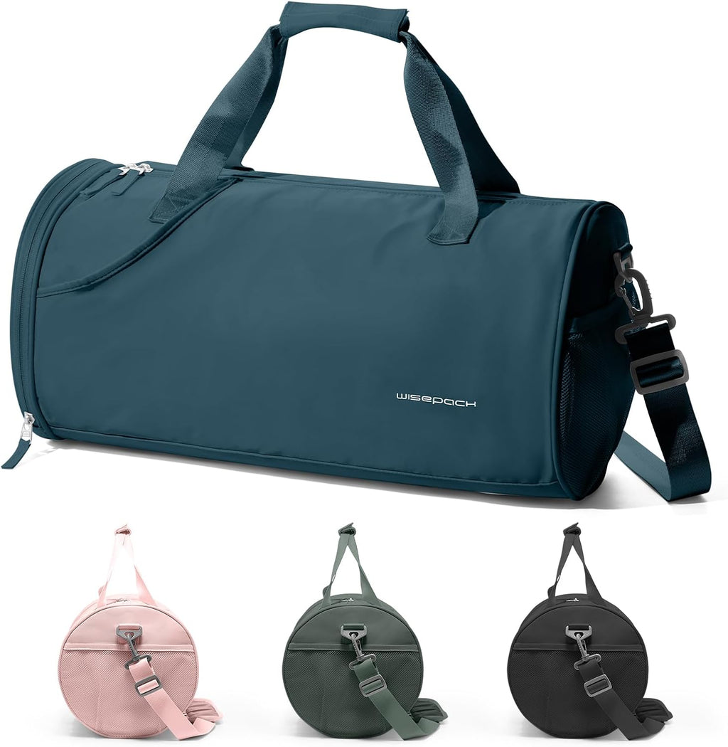 Chic Waterproof Mini Duffle Bag for Women - Ideal Small Gym Bag with Wet Pocket for Dance, Swimming, Yoga & Travel - Sleek Black Design