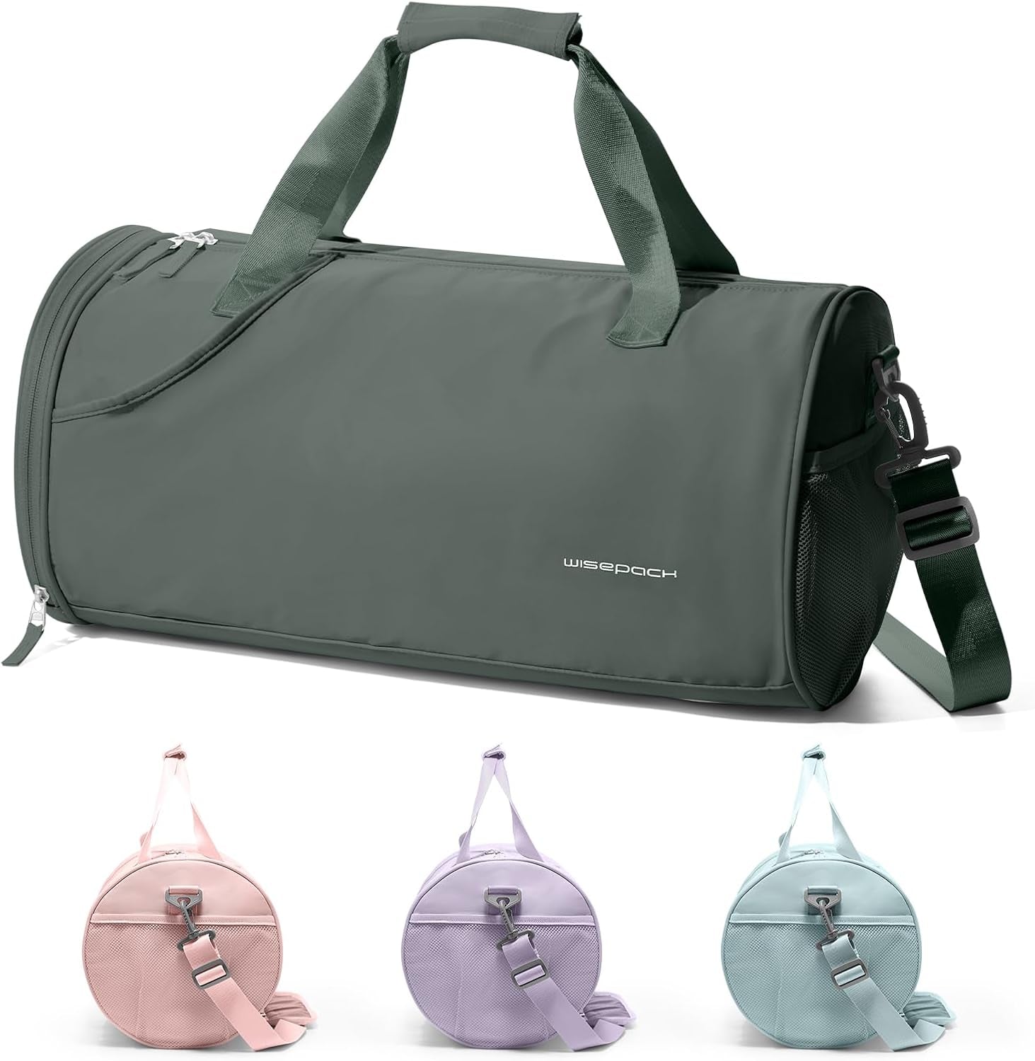 Chic Waterproof Mini Duffle Bag for Women - Ideal Small Gym Bag with Wet Pocket for Dance, Swimming, Yoga & Travel - Sleek Black Design
