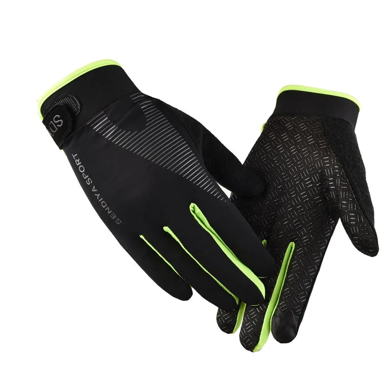 Ultimate Full Finger Cycling Gloves for Men & Women - Perfect for Touchscreen Use, Anti-Slip Grip, and Shock Absorption for All Outdoor Activities