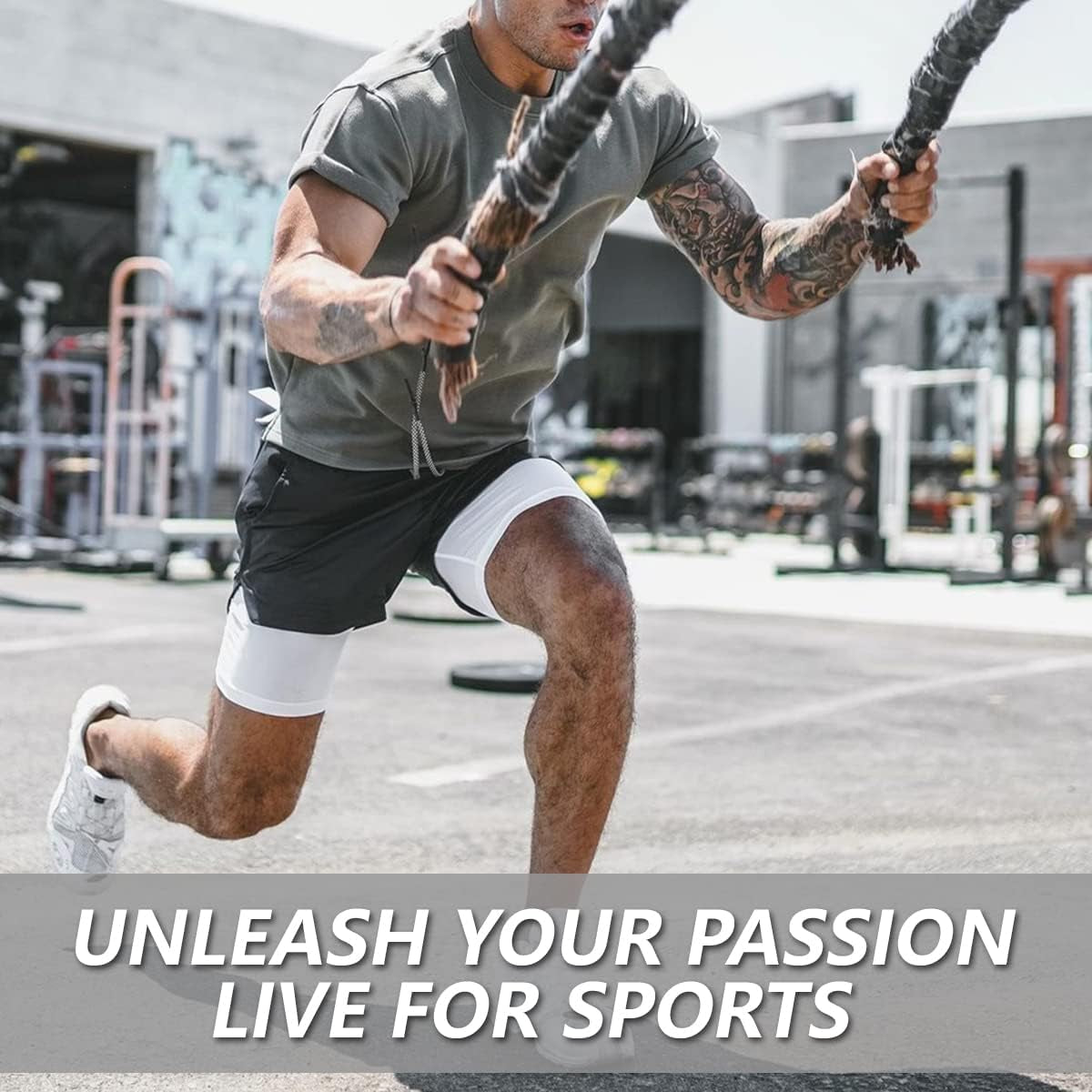 Elevate Your Workout with JWJ Men's 2-in-1 Lightweight 7-Inch Running Shorts Featuring Compression Liner - Ideal for Gym and Outdoor Adventures