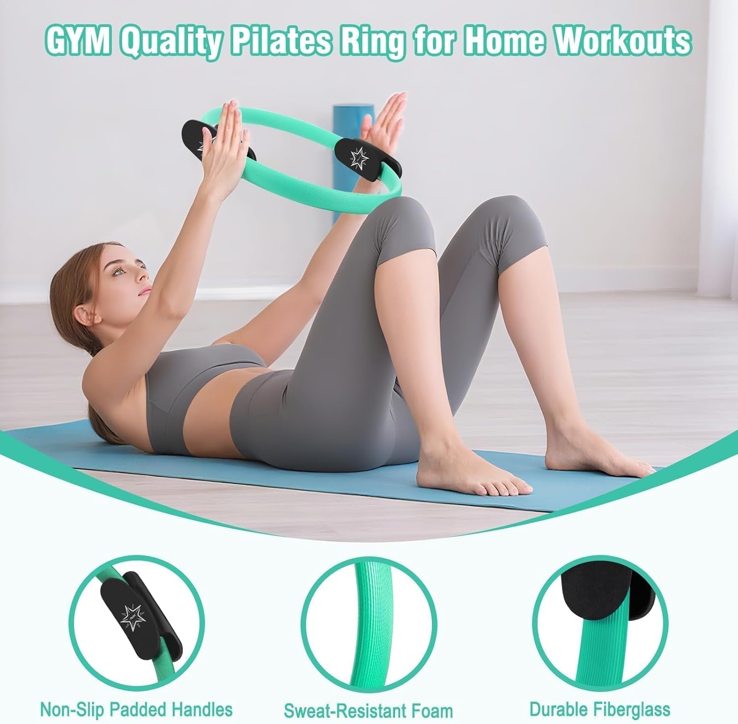 Transform Your Fitness Journey: Complete Home Pilates Equipment Kit with Magic Circle, Resistance Bands, Weights & More for Women