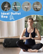 Chic Waterproof Mini Duffle Bag for Women - Ideal Small Gym Bag with Wet Pocket for Dance, Swimming, Yoga & Travel - Sleek Black Design