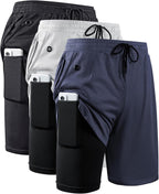 Elevate Your Workout with JWJ Men's 2-in-1 Lightweight 7-Inch Running Shorts Featuring Compression Liner - Ideal for Gym and Outdoor Adventures