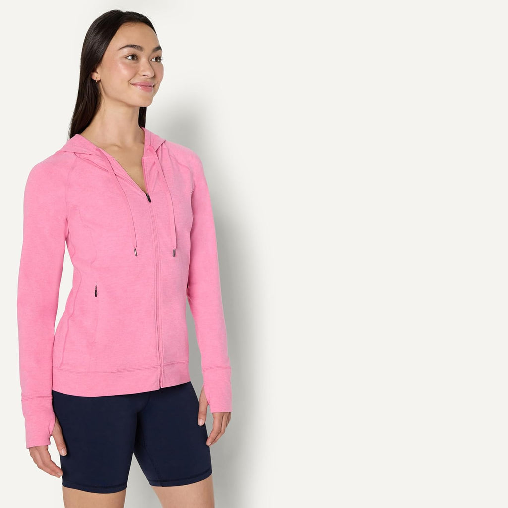 Elevate Your Workout Wardrobe with Our Women's Lightweight Zip-Up Performance Hoodie - Ideal for Athleisure and Active Living